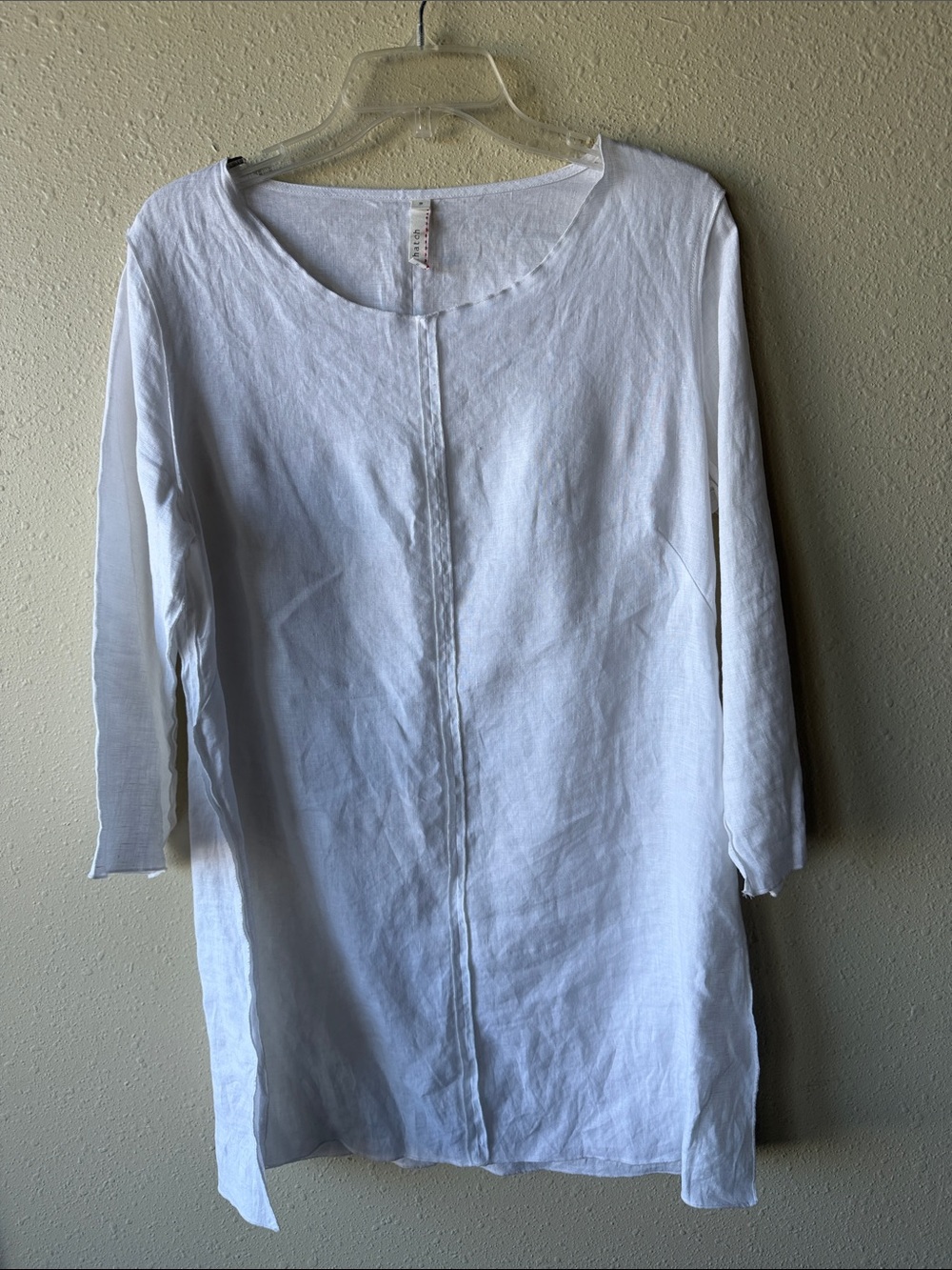 Hatch White Linen Center-Seam Tunic